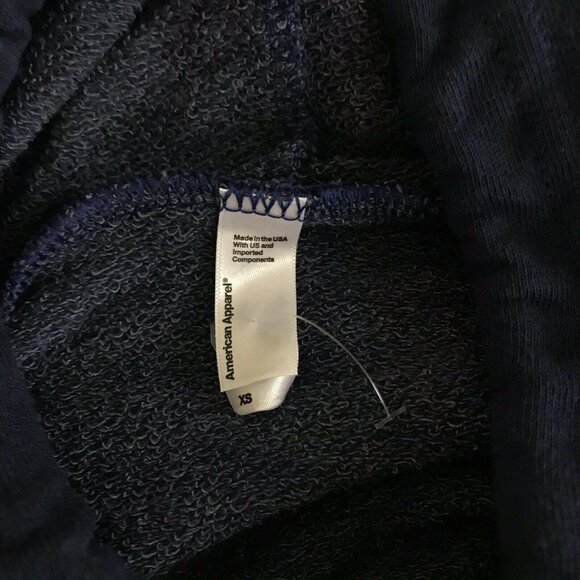 American Apparel NWOT Hoodie Size XS Navy Blue Sho - Picture 7 of 9
